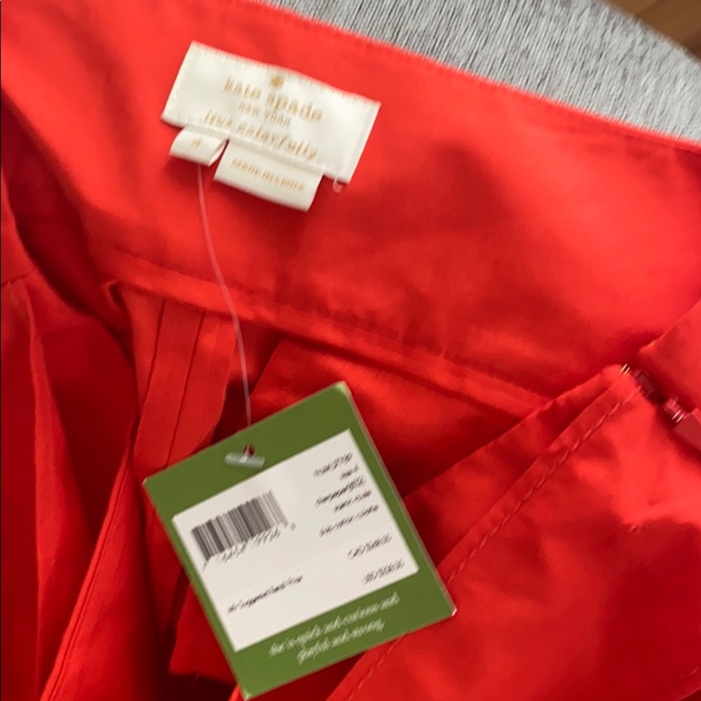 Orange Kate Spade bow pants - Picture 3 of 4